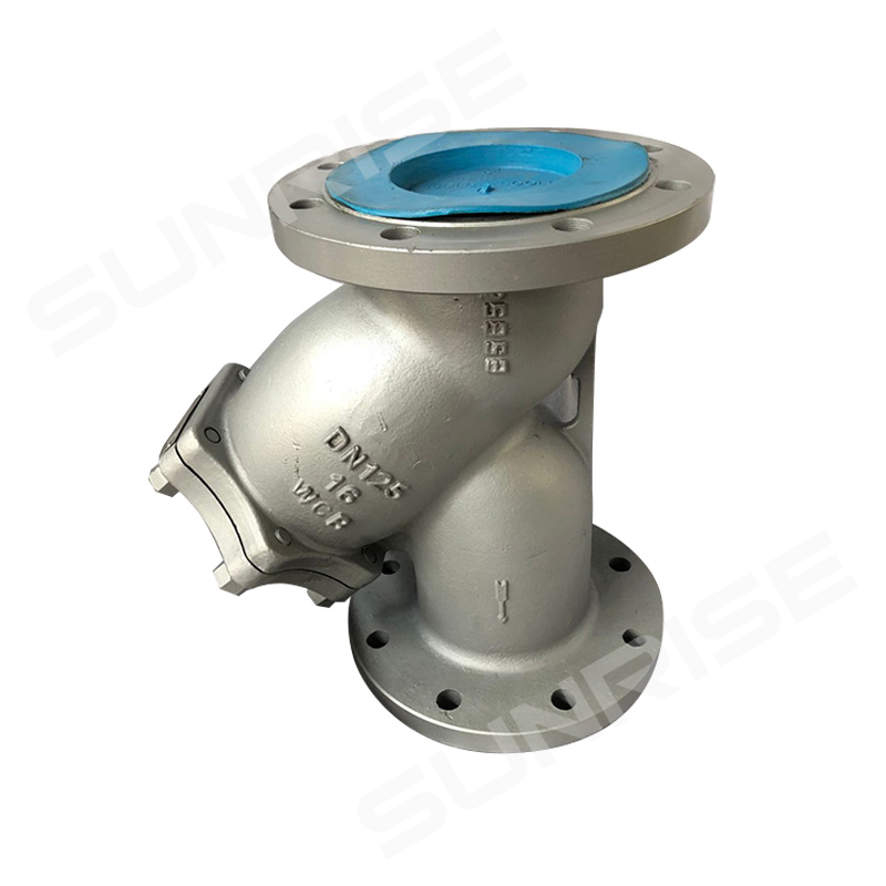 Y-strainer DN125 PN16, Flange RF End, Body A216WCB; Plug material: ASTM A105; Mesh : 40 Micron