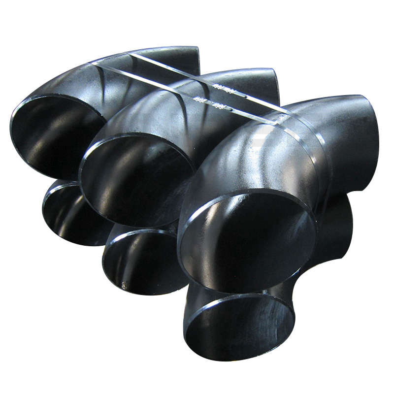 ASTM A234 WPB Elbow 90 Deg LR, Size 8 Inch, Wall Thickness : Schedule 40S, Butt Weld End, Black Painting Surface Treatment,Standard ASME B16.9