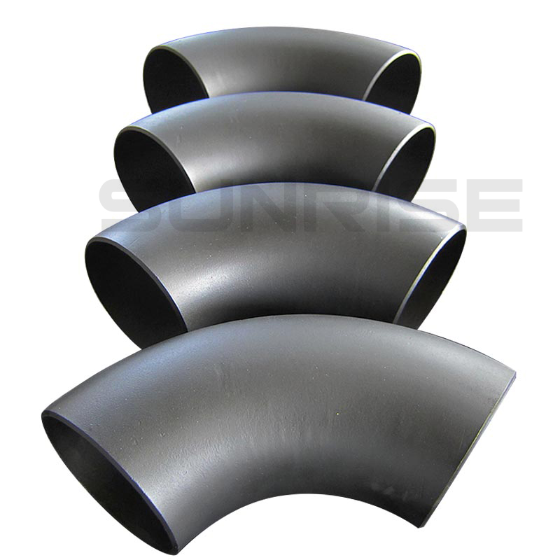 ASTM A234 WPB Elbow 90 Deg LR, Size 6 Inch, Wall Thickness : Schedule 80, Butt Weld End, Black Painting Surface Treatment,Standard ASME B16.9
