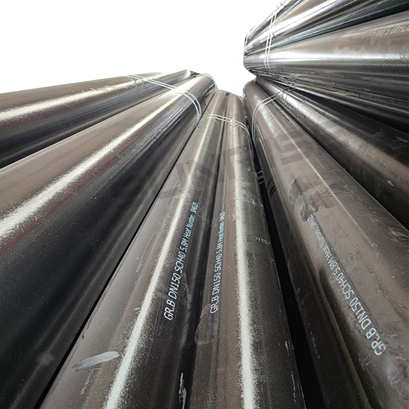 API 5L GR.B Seamless Pipe, Carbon Steel, DN150, Wall thickness SCH 40, Length 5.8m, Standard:ANSI B36.10