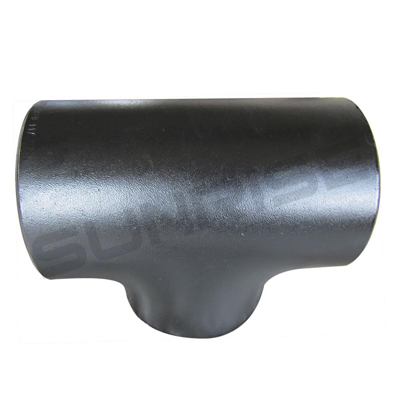 Equal Tee , Size 12 Inch, Wall Thickness: Schedule 80, Butt Weld End, ASTM A234 WPB, Black Painting Surface Treatment,Standard ASME B16.9