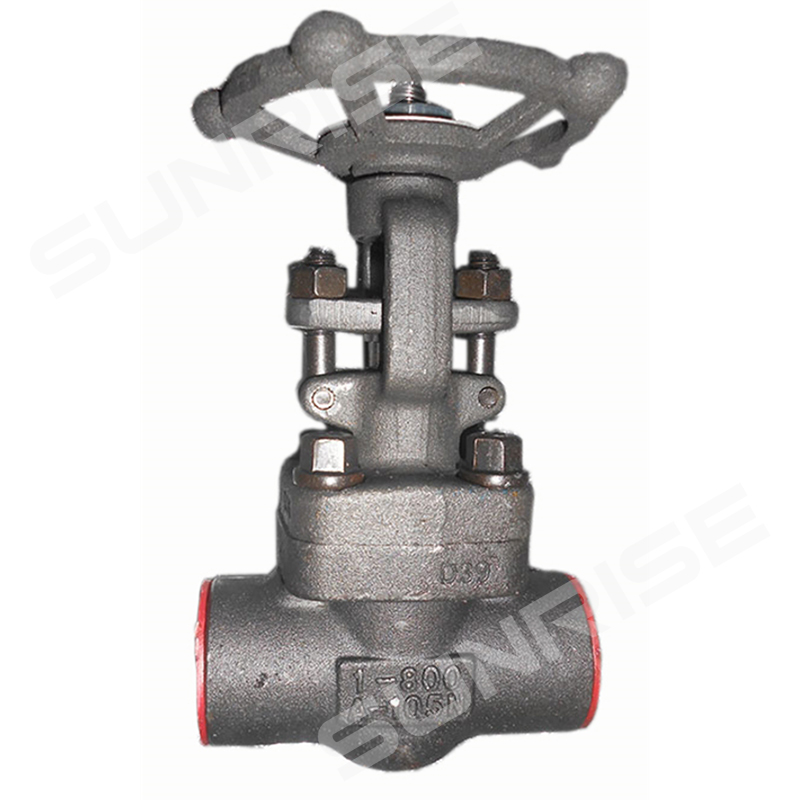Gate Valve, Forged Steel 1” CL800LB, Body :ASTM A105N ; Disc Material : ASTM A420; Seat: SS410; Stem: SS410; End Connect: Socket Weld; API 602