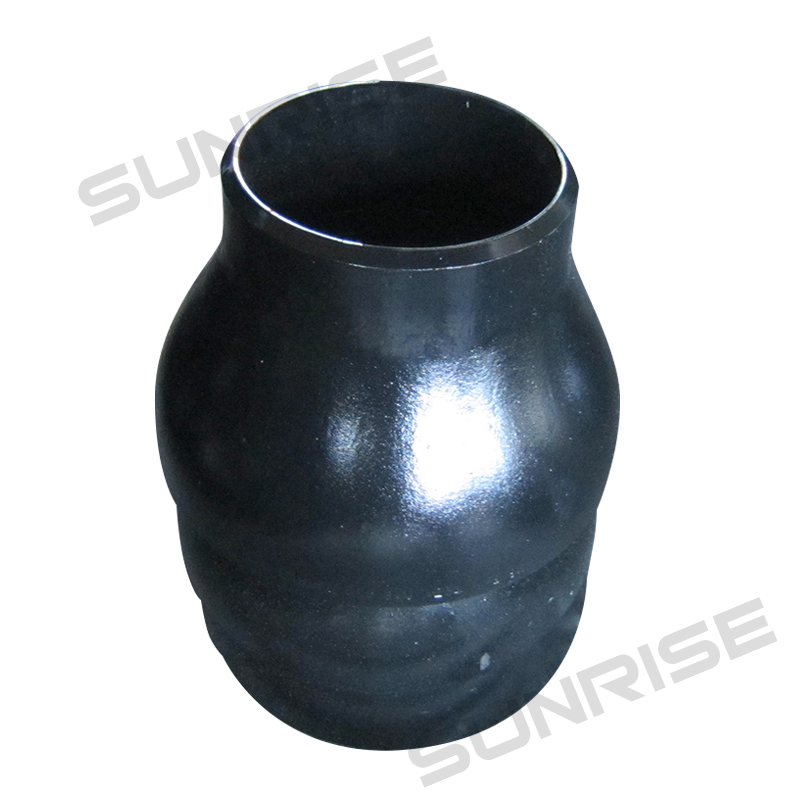 ASTM A234 WPB Concentric Reducer, Size 10x 8 Inch, Wall Thickness : Schedule 40, Butt Weld End, Black Painting Surface Treatment,Standard ASME B16.9