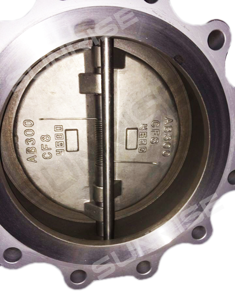 10” CL150 ,CS Dual Plate Lug Check Valve, Full Opening, Full Bore, Bolted Cover,  Body & Bonnet:  ASTM A216 WCB, Trim: ASTM A216 WCB, Flanged Ends as per ANSI 16.5 RF,Self Acting