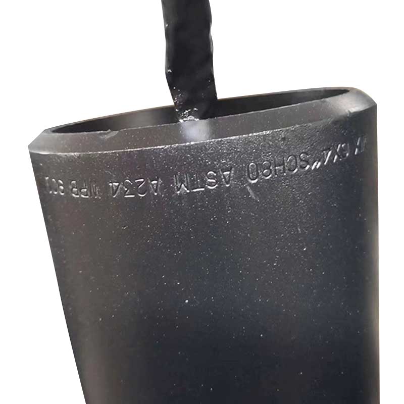 ASTM A234 WPB Equal Tee , Size 6 x 4 Inch, Wall Thickness: Schedule 80, Butt Weld End, Black Painting Surface Treatment,Standard ASME B16.9