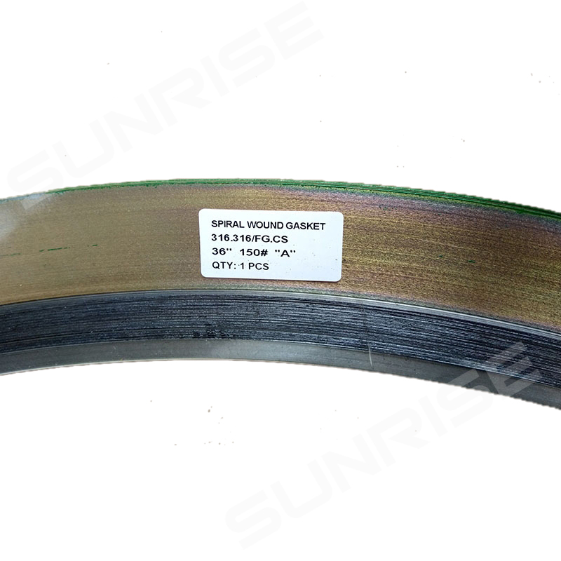 ANSI B16.47 A Spiral Wound Gasket, 36Inch CL150, CS Outer Ring, SS316 Inner Ring + Graphite, Standard ASME B16.20