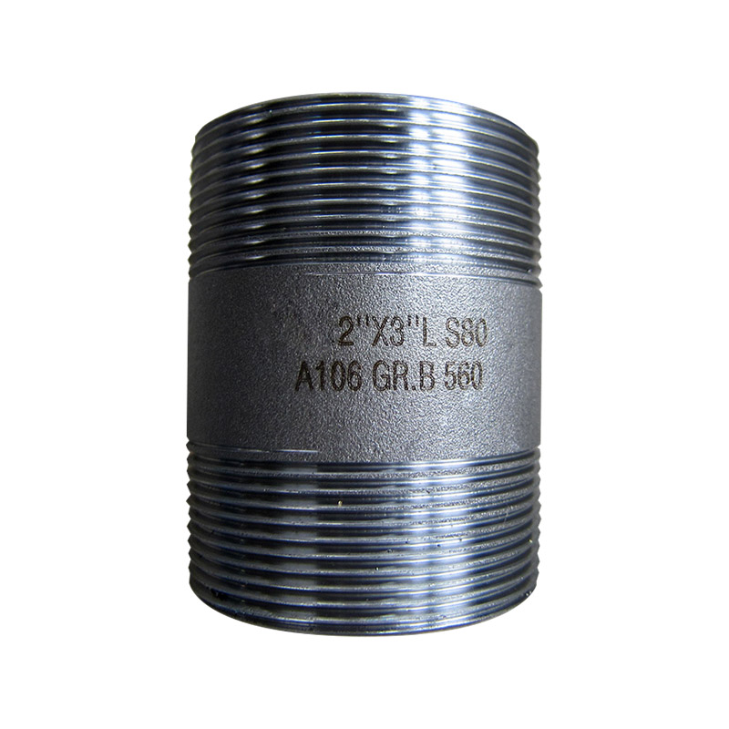 ASTM A106 GR.B Pipe Hex Nipple, Size 2 Inch, CL 3000LBS, Length: 75mm, Socket End, Black Painting Surface Treatment,Standard ASME B16.11