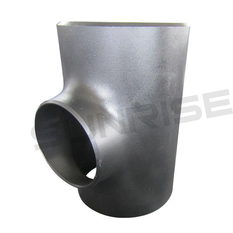 Equal Tee , Size 6 Inch, Wall Thickness: Schedule 40, Butt Weld End, ASTM A234 WPB, Black Painting Surface Treatment,Standard ASME B16.9