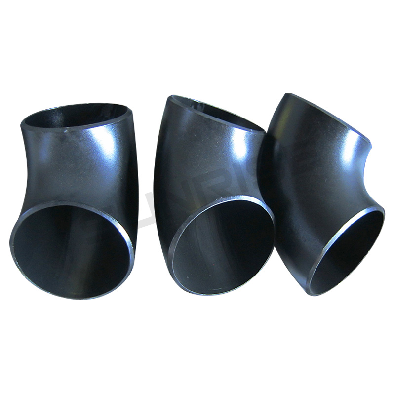 ASTM A234 WPB Elbow 45 Deg SR, Size 2 1/2 Inch, Wall Thickness : Schedule 80, Butt Weld End, Black Painting Surface Treatment,Standard ASME B16.9