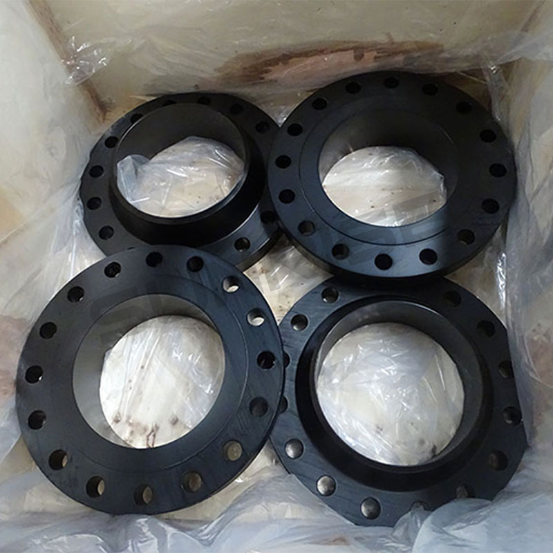 Weld Neck Flange, Size 6 Inch, Class 150, Wall Thickness: SCH 80, ASTM A105N, RF End Flange, ANSI B16.5