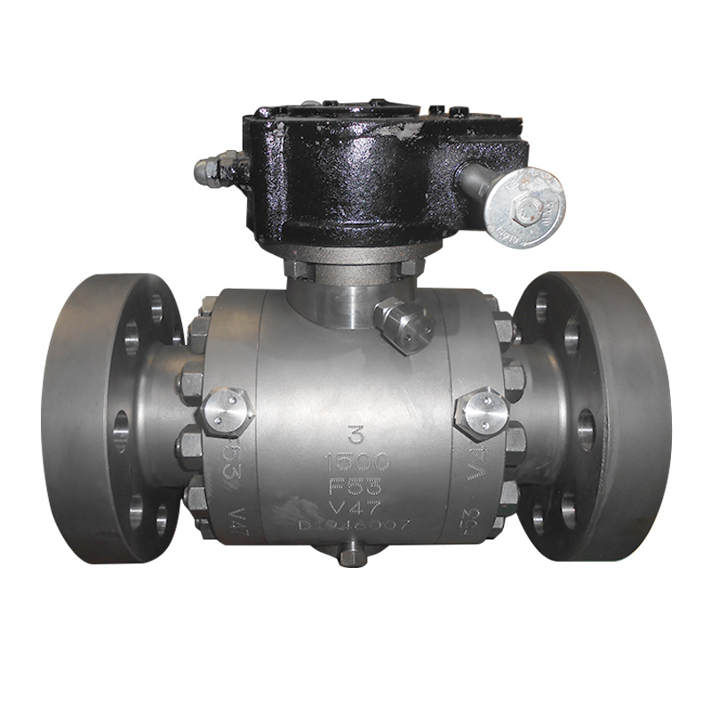 Trunnion Ball Valve, Size10” CL1500LB, Body :ASTM A182 F51 ;Ball Material:SS316; End Connect: RTJ Flange End; API 6D