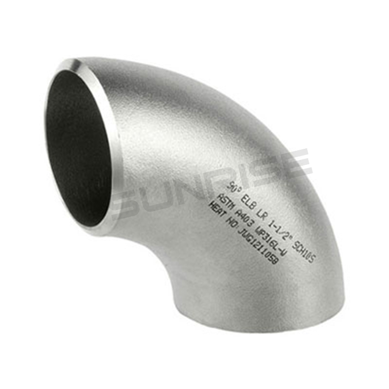 ASTM A403 WP316 Elbow 90 Deg LR, Size 1 1/2 Inch, Wall Thickness : Schedule 10S, Butt Weld End,Standard ASME B16.9