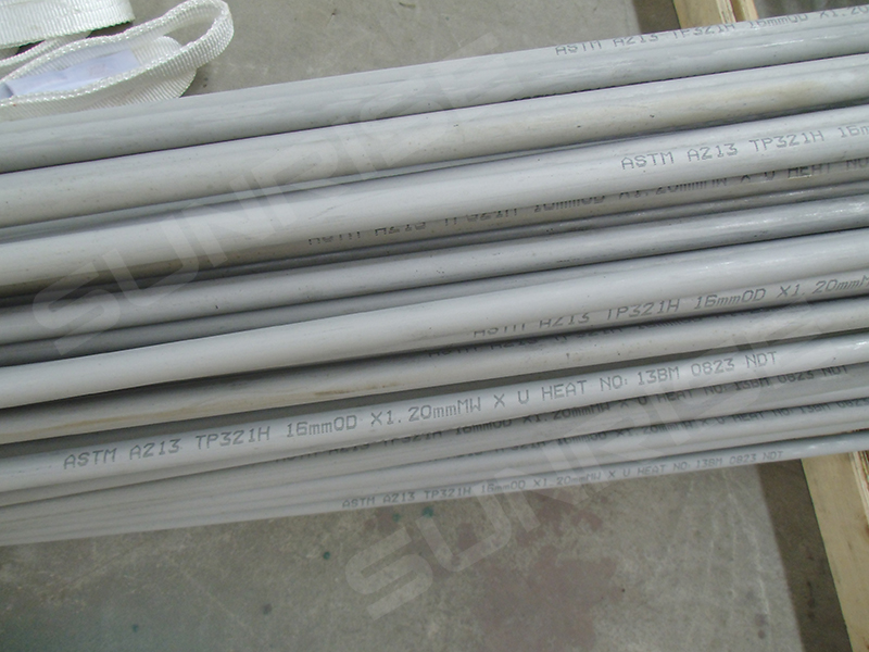 Stainless Steel Exchange Heat Pipe, OD 16mm Wall thickness 1.2mm, ASTM A312 TP321H , Length 6m, Standard:ANSI B36.19