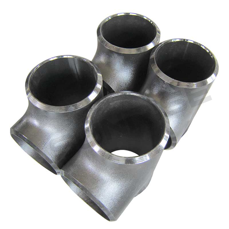 Equal Tee , Size 12 Inch, Wall Thickness: Schedule 80, Butt Weld End, ASTM A234 WPB, Black Painting Surface Treatment,Standard ASME B16.9