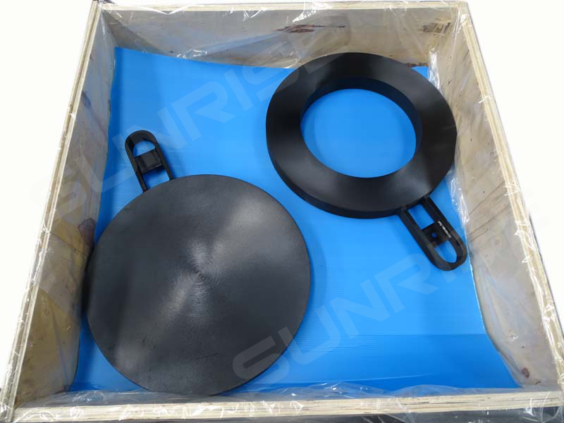 SPADE AND SPACE RING FLANGE 22 INCH ASTM A694 F52, CL150, RAISE FACE, ANSI B16.48
