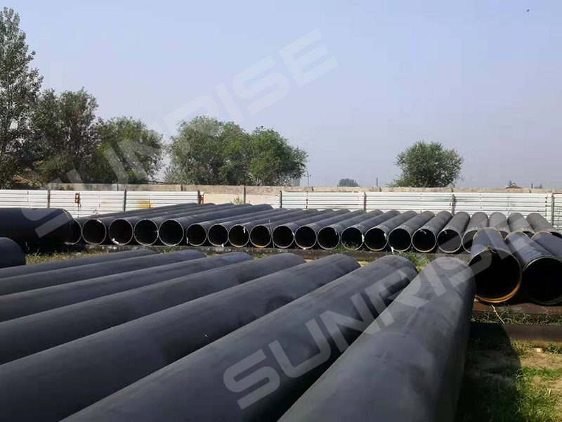 ASTM A106 GR.B CARBON STEEL BLACK SEAMLESS PIPE, 10INCH WALL THICKNESS SCH 60, LENGTH 6 METER, STANDARD ANSI B36.10