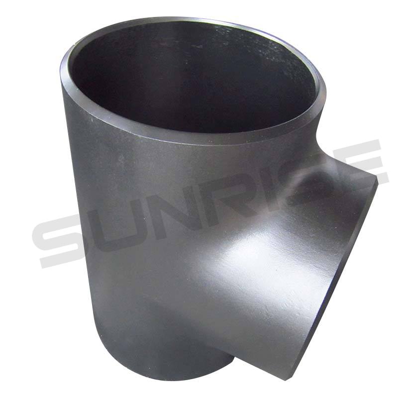 Equal Tee , Size 16 Inch, Wall Thickness: Schedule 60, Butt Weld End, ASTM A234 WPB, Black Painting Surface Treatment,Standard ASME B16.9