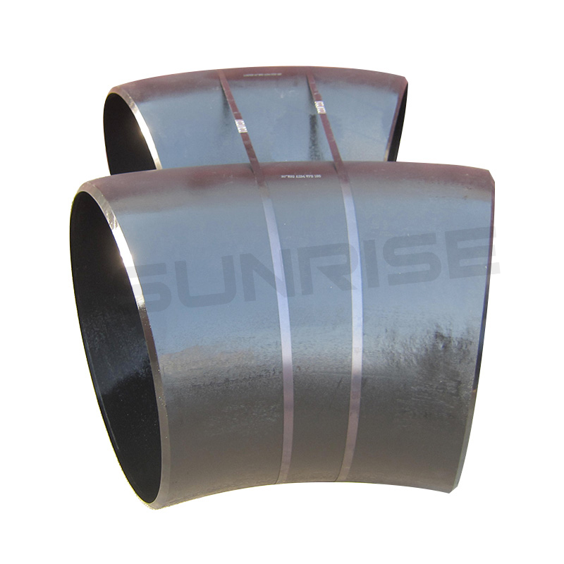 ASTM A234 WPB Elbow 45 Deg SR, Size 20 Inch, Wall Thickness : Schedule STD,Butt Weld End, Black Painting Surface Treatment,Standard ASME B16.9