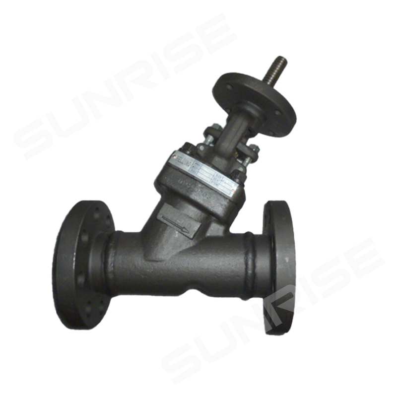 Y-Globe valve 2” ANSI 300 RF Body material: ASTM A105, trim S.S. 316 + stellite