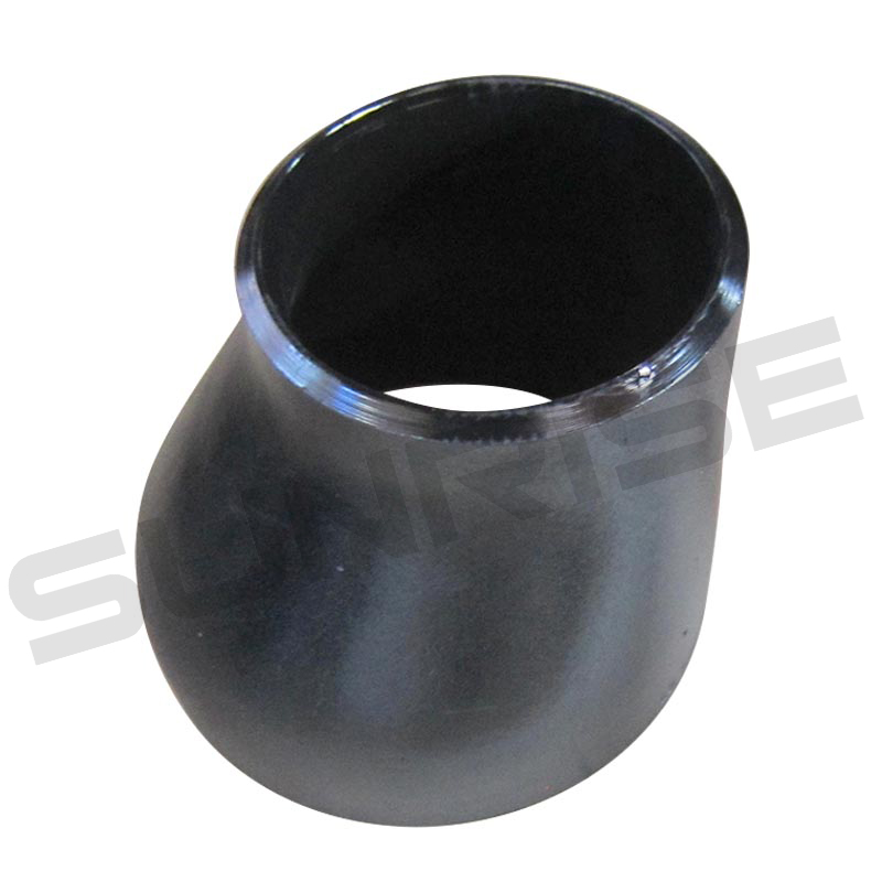 Eccentric Reducer, Size 219.1*114.3mm, Wall Thickness :6.35*6.02mm, Butt Weld End, Black Painting Surface Treatment,Standard ASME B16.9,Material: ASTM A234 WPB