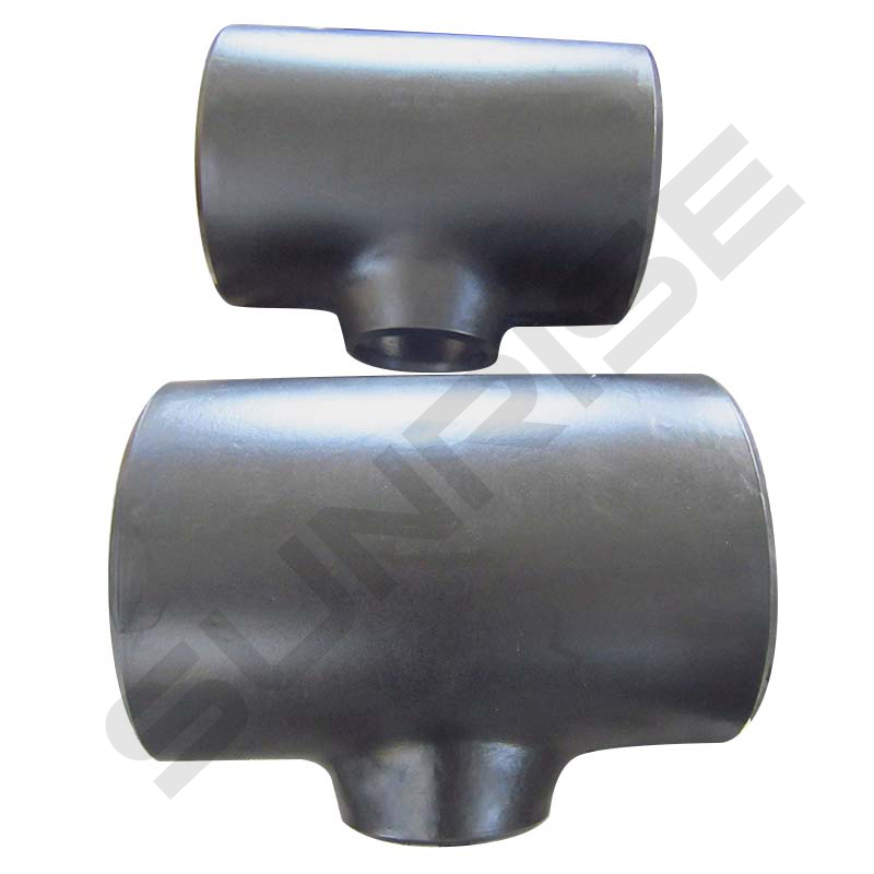 Reducing Tee , Size 26 x 8 Inch, Wall Thickness: Schedule 60 x SCH 40, Butt Weld End, ASTM A234 WPB, Black Painting Surface Treatment,Standard ASME B16.9