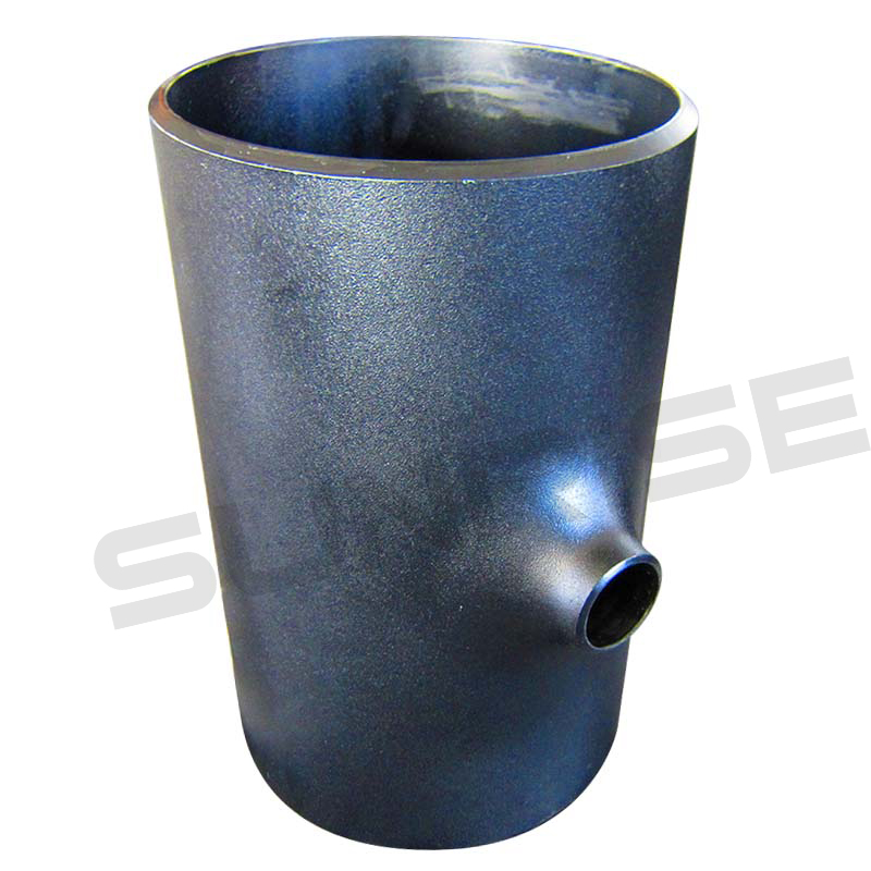 Reducing Tee , Size 18 x 6 Inch, Wall Thickness: Schedule 40 x SCH 80, Butt Weld End, ASTM A234 WPB, Black Painting Surface Treatment,Standard ASME B16.9