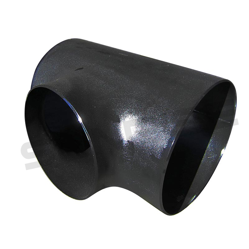 Equal Tee , Size 22 Inch, Wall Thickness: Schedule 60, Butt Weld End, ASTM A234 WPB, Black Painting Surface Treatment,Standard ASME B16.9