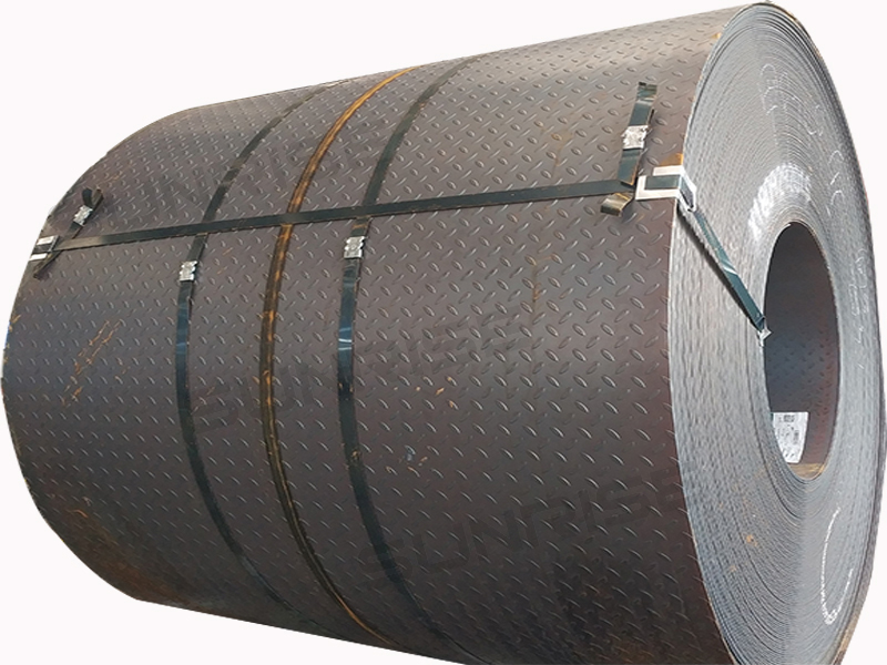 CARBON STEEL CHEQUERED PLATES COIL,SIZE Wall Thickness 6mm X WIDTH 800MM ;MATERIAL ASTM A283 GR.C
