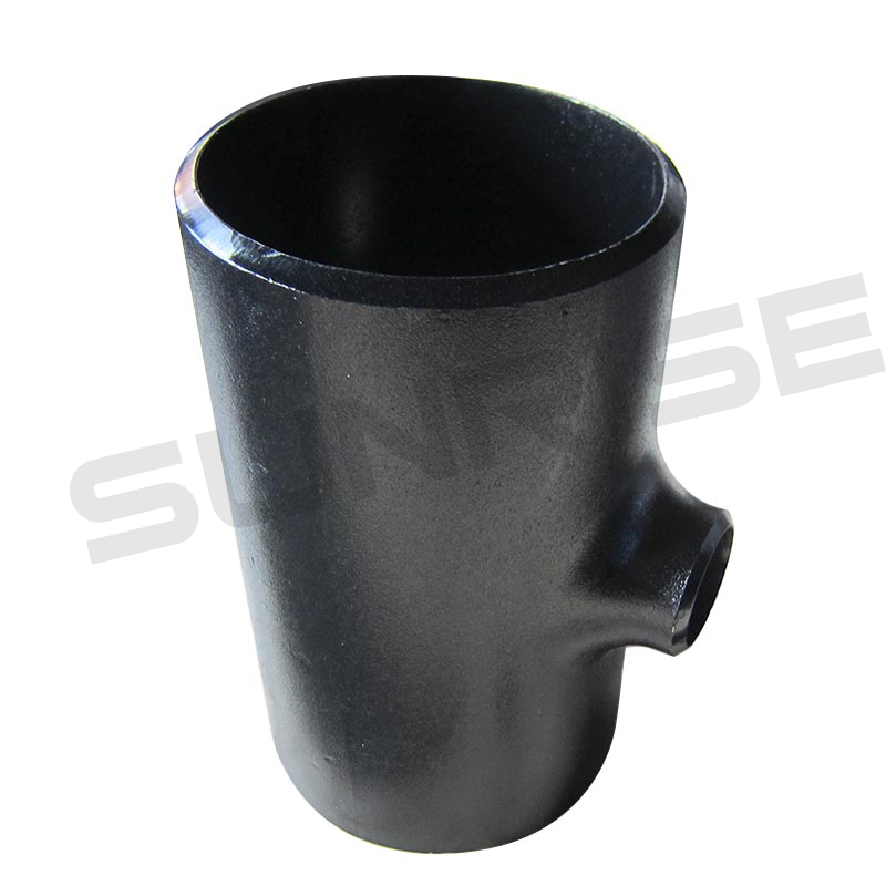 Reducing Tee , Size 12 x 5 Inch, Wall Thickness: Schedule 40 x SCH 60, Butt Weld End, ASTM A234 WPB, Black Painting Surface Treatment,Standard ASME B16.9