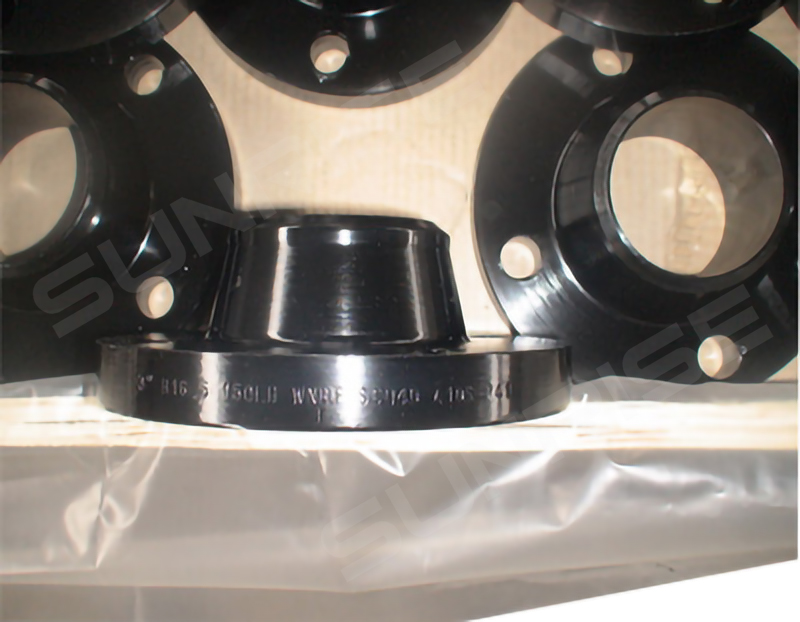 Welding Neck Flange,4Inch, W.T SCH40, RF. 150#, ASTM A105, ANSI B16.5