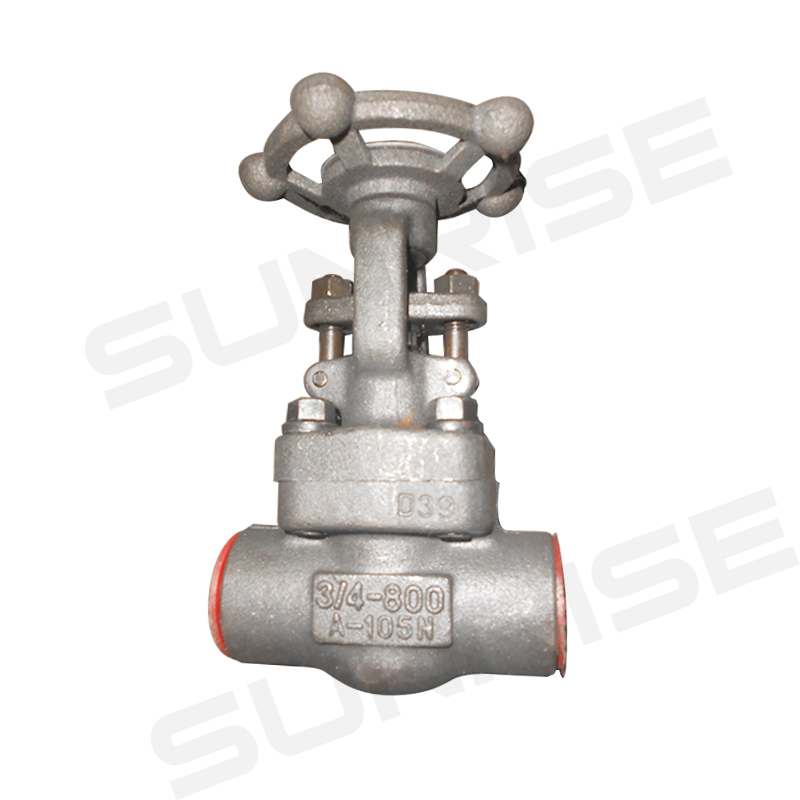 Solid Wedge Gate Valve, OSY&BB,Forged Steel 1” CL800LB, Body :ASTM A105N ;Trim Material : A182 F6; End Connect: Socket Weld; ANSI B16.11