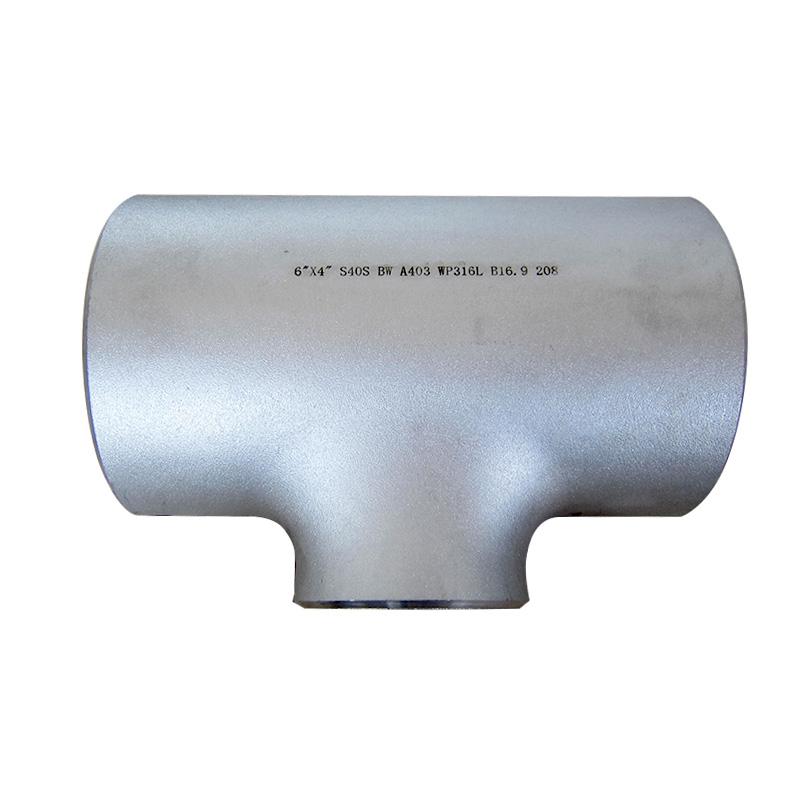 Equal Tee , Size 6 x 4 Inch, Wall Thickness: Schedule 40, Butt Weld End, ASTM A403 WP316L, Standard ASME B16.9