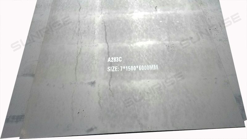 ASTM A283GR.C CARBON STEEL PLATES,SIZE: Wall Thickness 7mm X WIDTH 1500MM LENGTH: 6000MM ANTI-RUST PAINTING; ASTM A283 GR.C