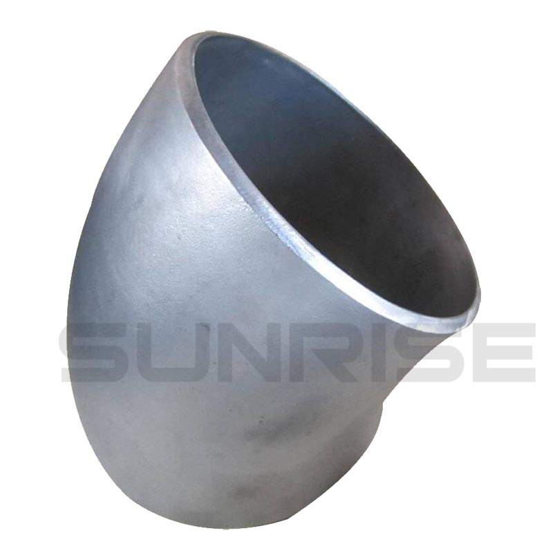 ASTM A403 WP304 Elbow 45 Deg LR, Size 4 Inch, Wall Thickness : Schedule 20, Butt Weld End, Black Painting Surface Treatment,Standard ASME B16.9