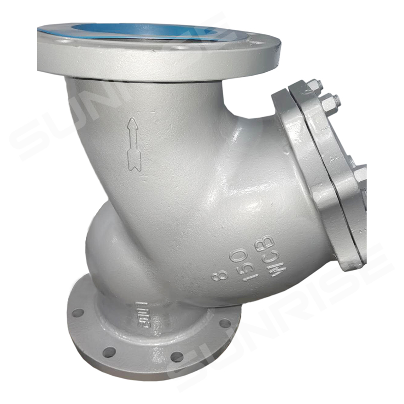 Y-TYPE STRAINER, ASTM A216 WCB,DN200, CL150, MESH40, FLANGE RF END CONNECT, SCREEN : SS304