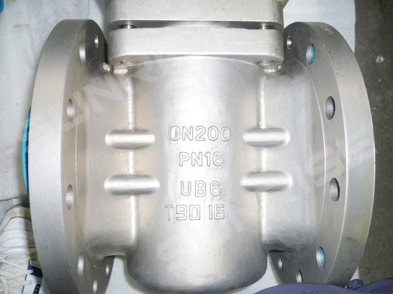 Plug Valve Non-Lubricated DN200 PN16, Flange RF End , Body :UB6; Trim :UB6